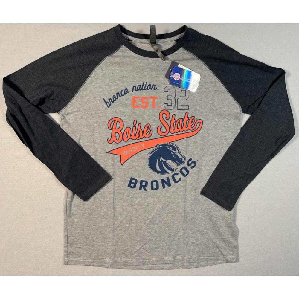 Boise State Broncos Ouray Long Sleeve T Shirt - Gray - Size S - NEW W/Tags